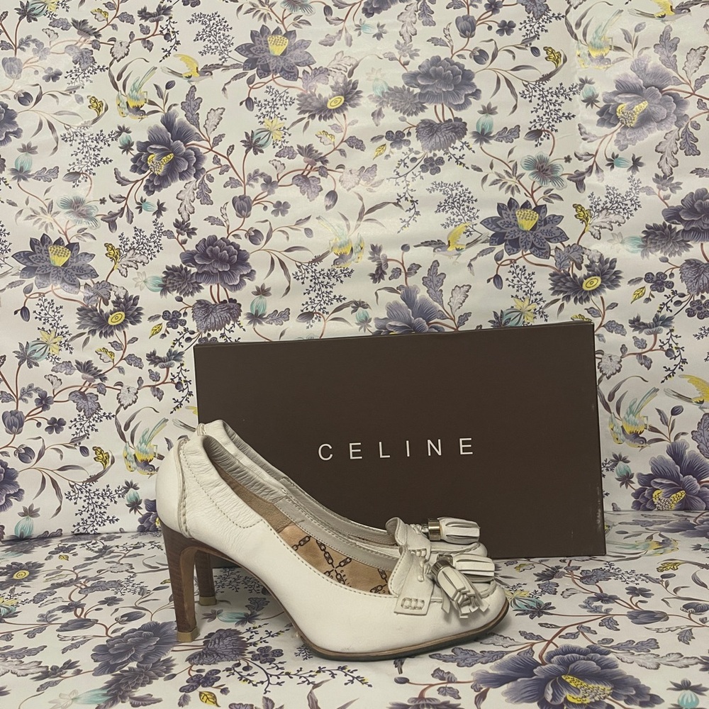 Celine Vintage White Women's Heels Authentic